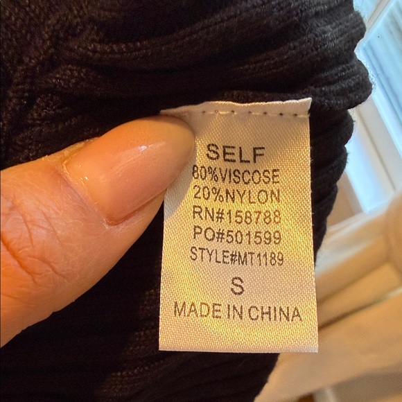 Mable Ribbed Black Ruffle-Trim Cardigan - Picture 9 of 10